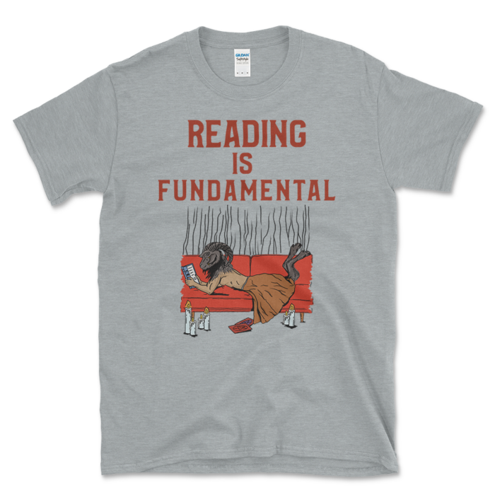 Reading Baphomet T-shirt Sport Grey by Left Arrow Tees