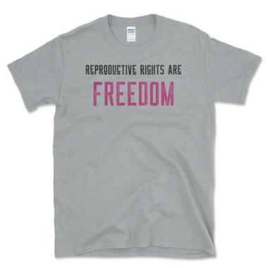 Reproductive Rights Message T-shirt Sport Grey by Left Arrow Tees