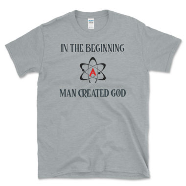 Man Created God T-shirt Sport Grey by Left Arrow Tees