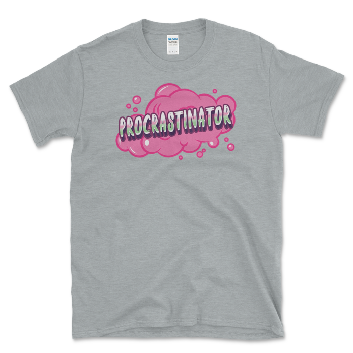 Procratinator's Wasting Time T-shirt Sport Grey by Left Arrow Tees