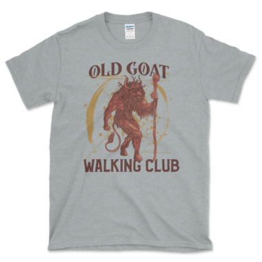 Walking Club T-shirt Sport Grey by Left Arrow Tees