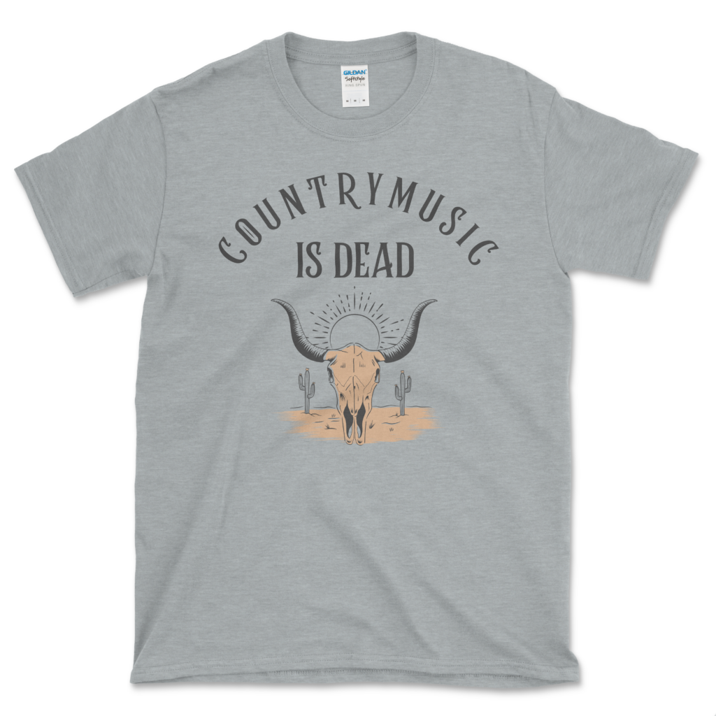 Alt-Country Music T-shirt Sport Grey by Left Arrow Tees