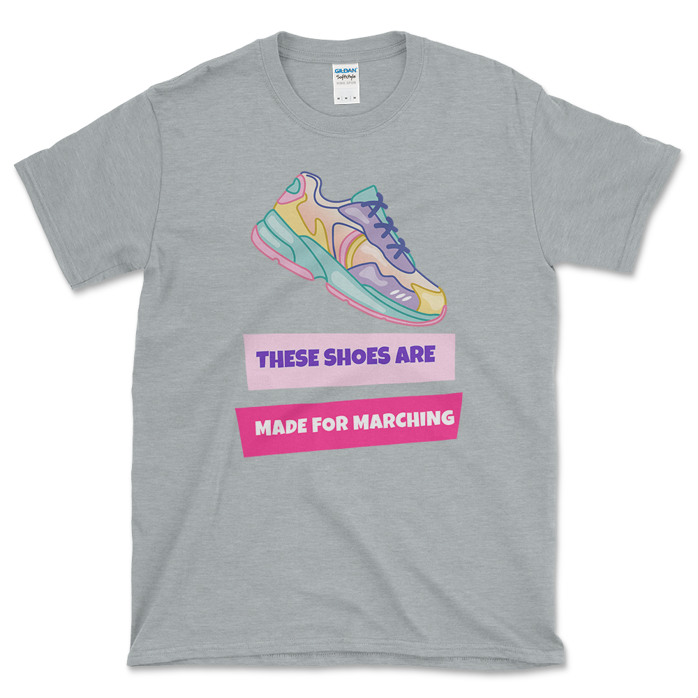 Womens March T-shirt Sport Grey by Left Arrow Tees