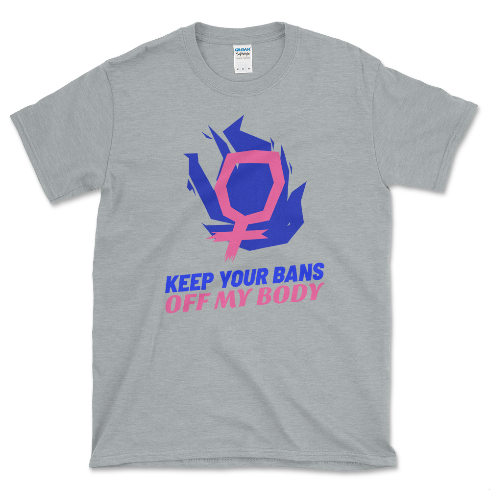 Bodily Autonomy T-shirt Sport Grey by Left Arrow Tees