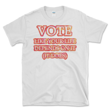 The Importance of Voting T-shirt White by Left Arrow Tees