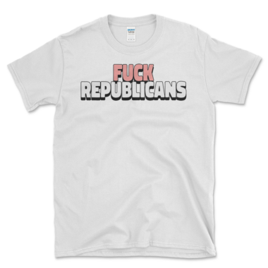Anti-Republican Profanity T-shirt White by Left Arrow Tees