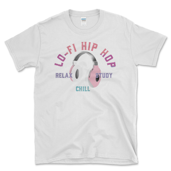 Lo-Fi Hip Hop Lovers T-shirt White by Left Arrow Tees