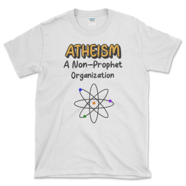 Atheism Swirly T-shirt White by Left Arrow Tees