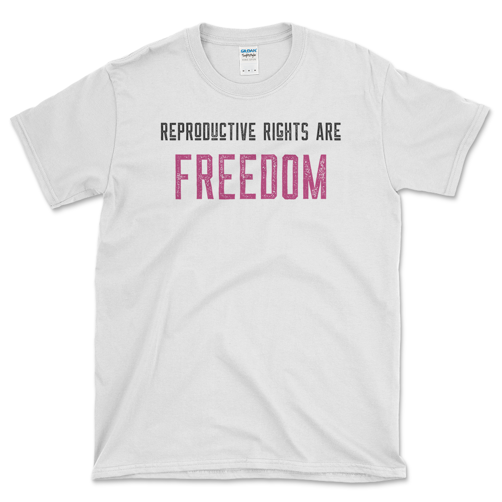 Reproductive Rights Message T-shirt White by Left Arrow Tees