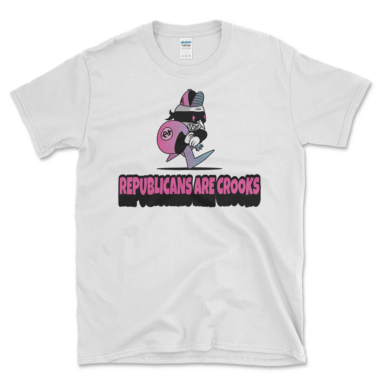 Democrat's Lock Them Up T-shirt White by Left Arrow Tees