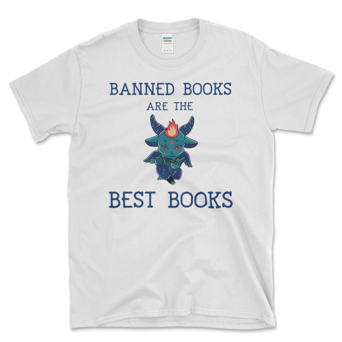 Forbidden Books T-shirt White by Left Arrow Tees