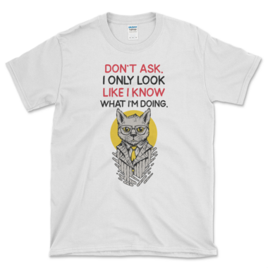 unisex-basic-softstyle-t-shirt-white-front-6489f36240f1b.png Imposter Syndrome T-shirt White by Left Arrow Tees