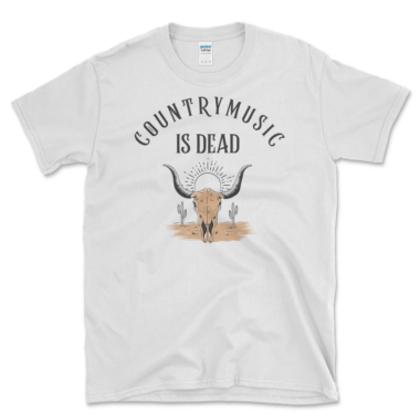 Alt-Country Music T-shirt White by Left Arrow Tees