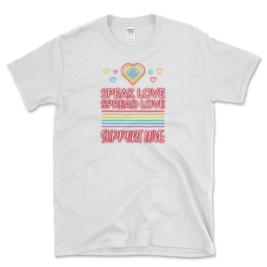 Gay Pride Ally T-shirt White by Left Arrow Tees