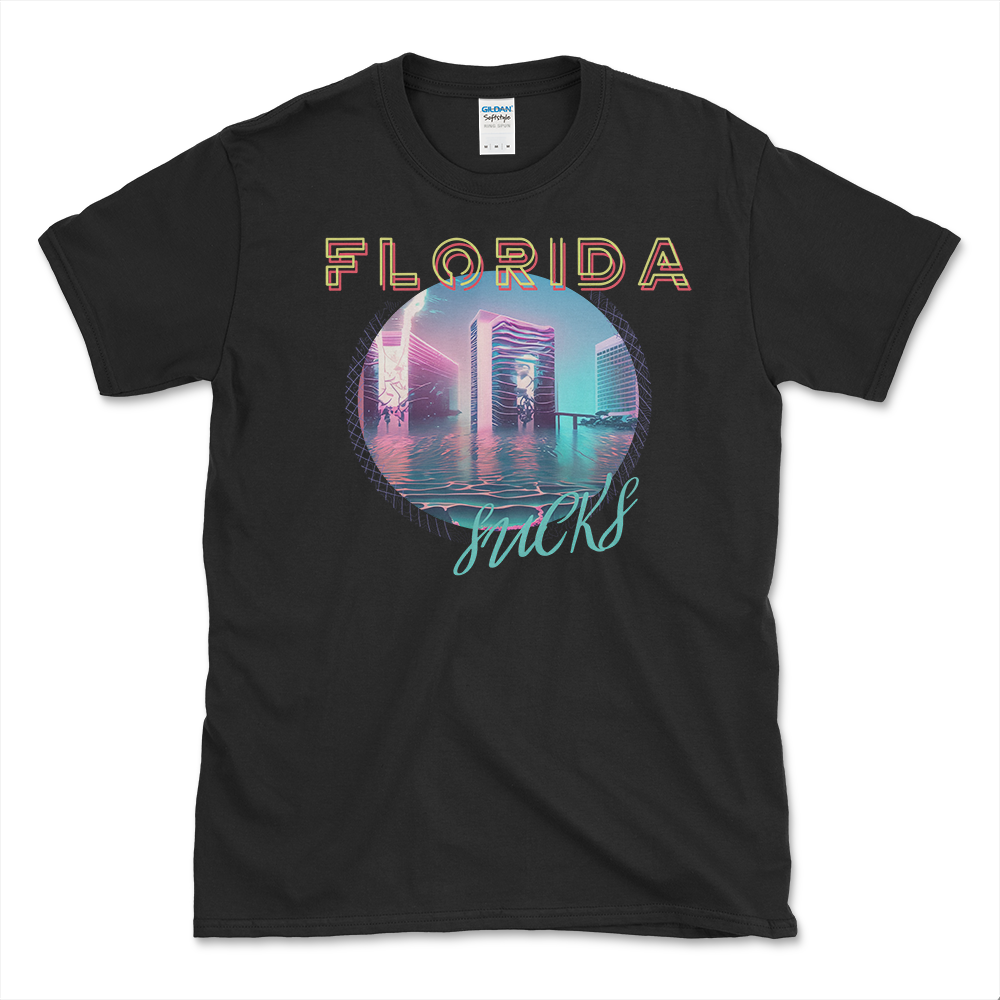 Anti Florida T-shirt Black by Left Arrow Tees
