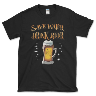 Eco Conscience Beer Drinkers T-shirt Black by Left Arrow Tees
