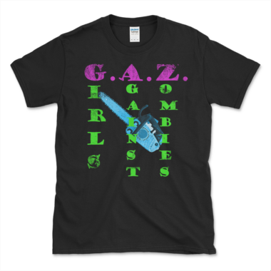 Girls Zombie Apocalypse T shirt black by Left Arrow Tees