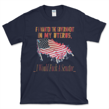 unisex-basic-softstyle-t-shirt-navy-front-64a5a56baa51c.png Pro-Choice Swear Word T-shirt Navy by Left Arrow Tees