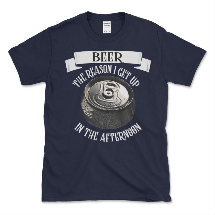 Day Drinking Beer T-shirt navy by Left Arrow Tees