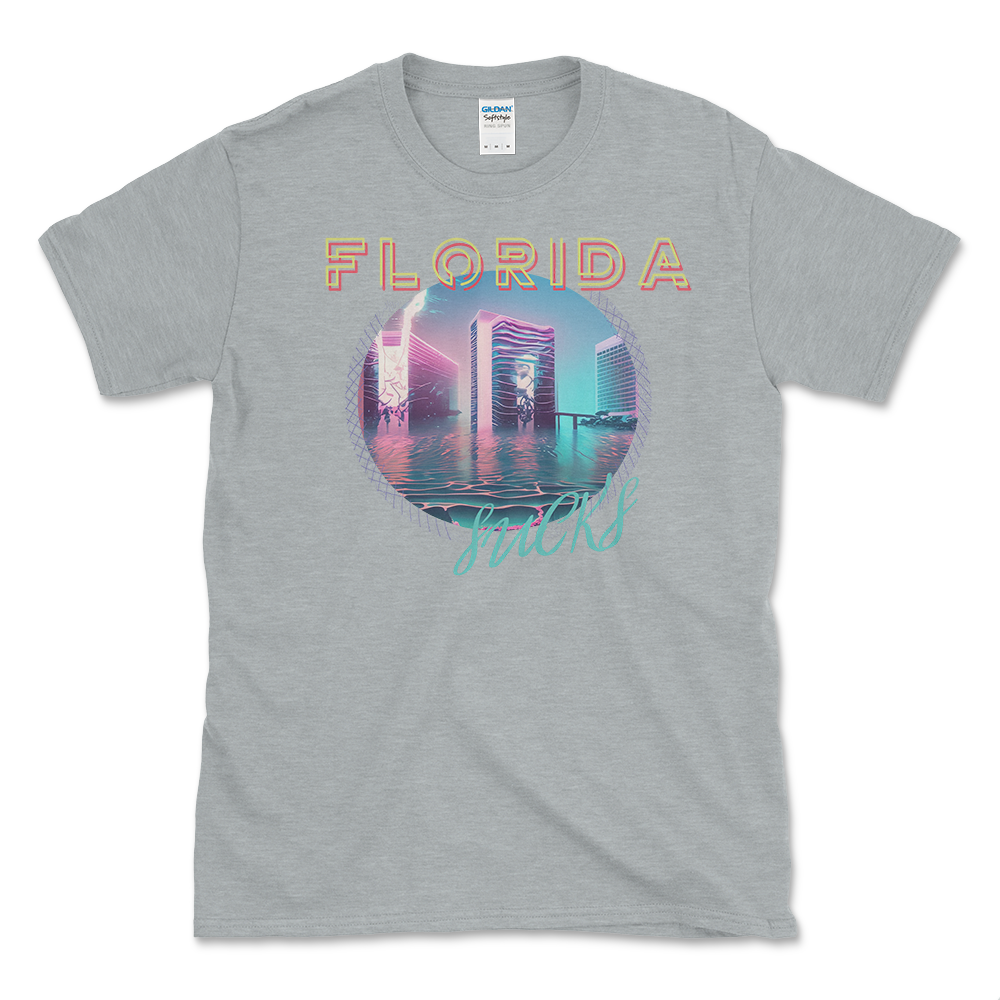 Anti Florida T-shirt Sport Grey by Left Arrow Tees