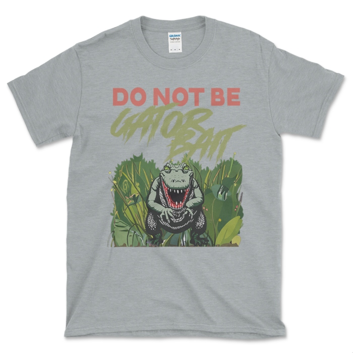 Scared Of Alligator t-shirt Sport Grey by Left Arrow Tees