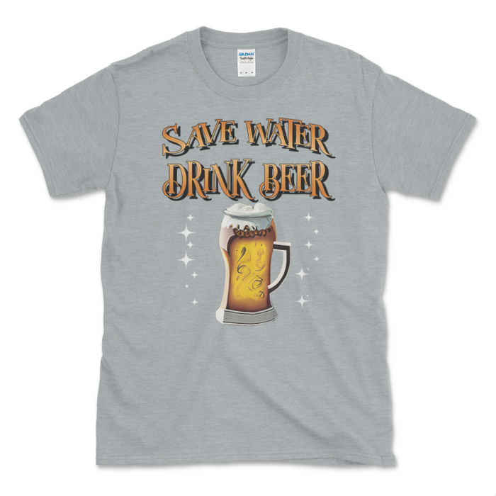 Eco Conscience Beer Drinkers T-shirt Sport Grey by Left Arrow Tees