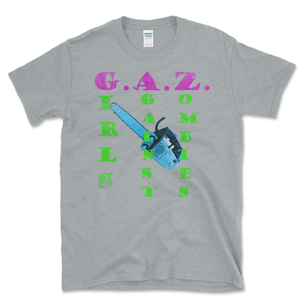 Girls Zombie Apocalypse T shirt sport grey by Left Arrow Tees