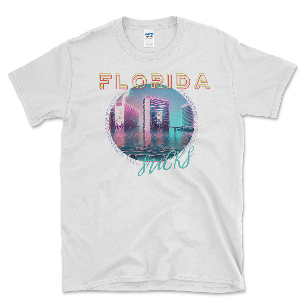 Anti Florida T-shirt White by Left Arrow Tees