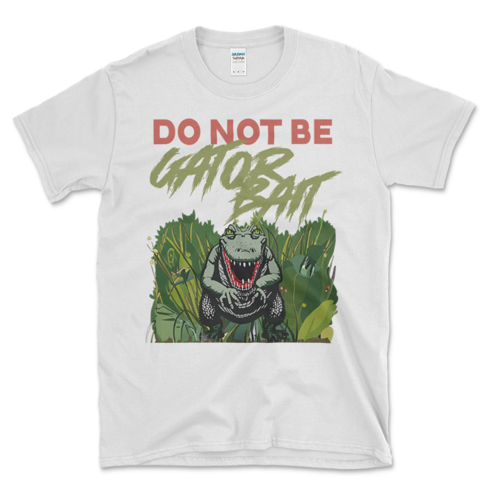 Scared Of Alligator t-shirt White by Left Arrow Tees
