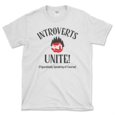 Introverted Persons T-shirt white by Left Arrow Tees