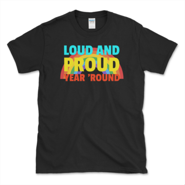 Year Around Pride Month T Shirt black by Left Arrow Tees