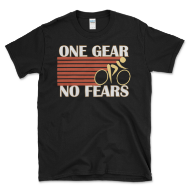 Fixed Gear Bicycle T-shirt black by Left Arrow Tees