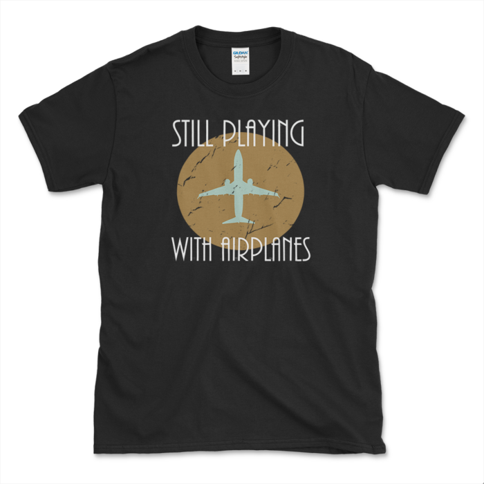 Airplane and Rc Pilots T-shirt Black by Left Arrow Tees
