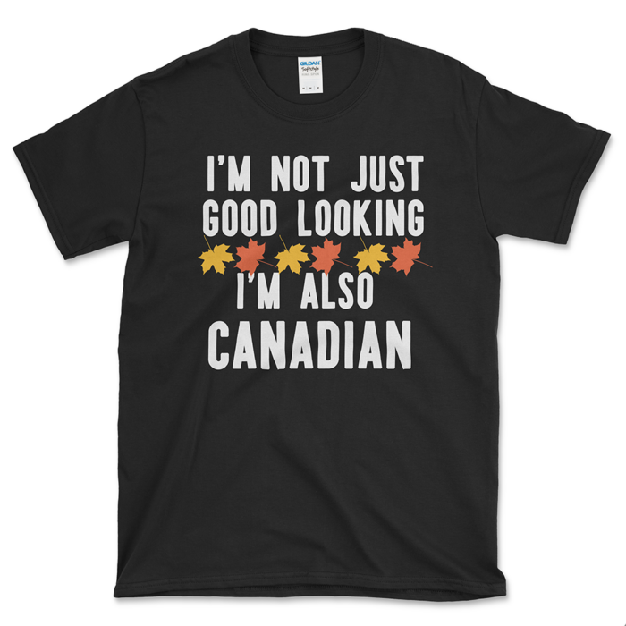 Funny Canadaian T-shirt Black by Left Arrow Tees