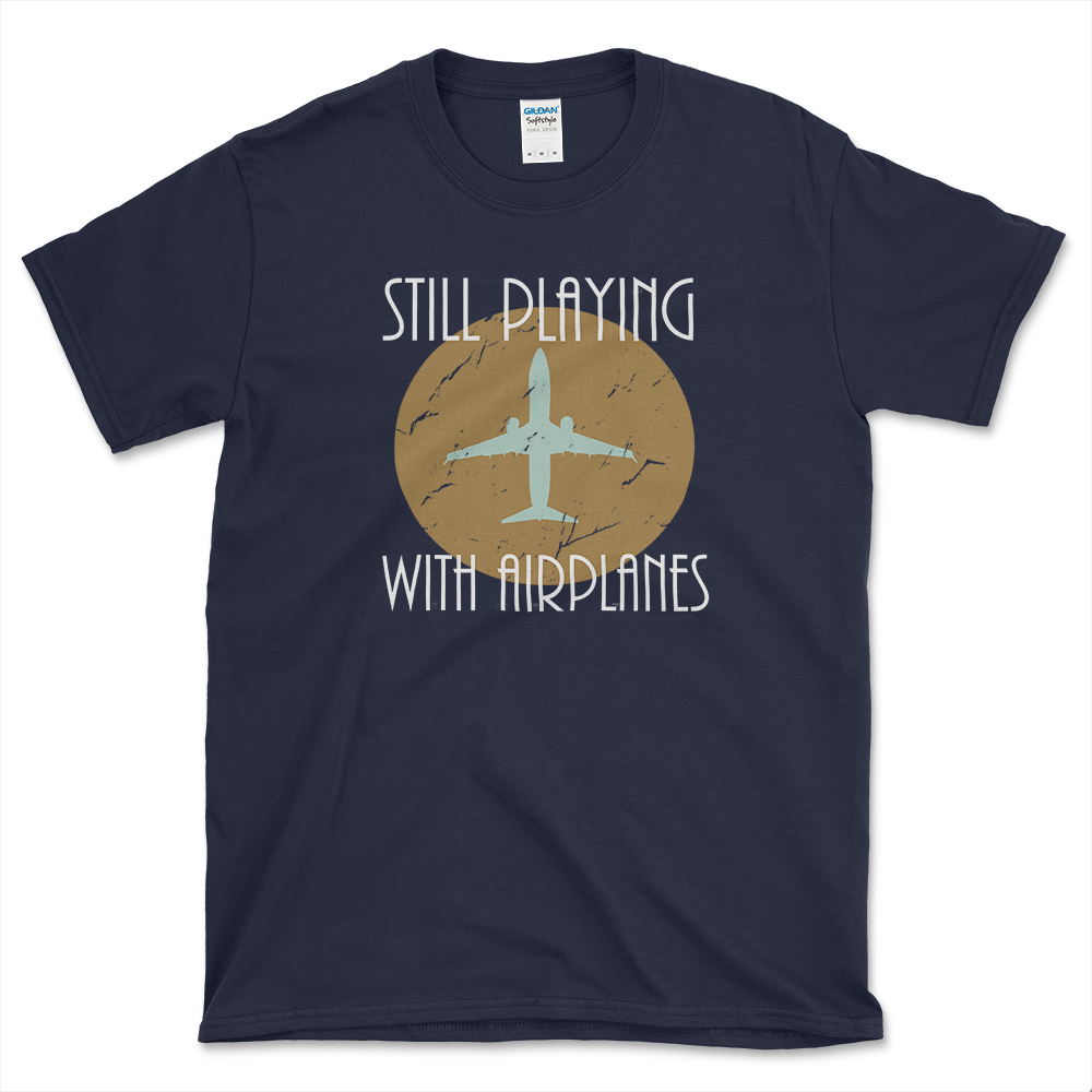 Airplane and Rc Pilots T-shirt Navy by Left Arrow Tees