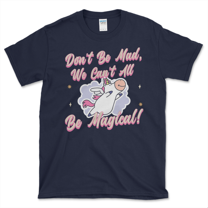 Snarky Magical Unicorn T-shirt Navy by Left Arrow Tees