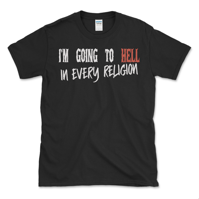 Irreverent Anti-Religion T-shirt Black by Left Arrow Tees