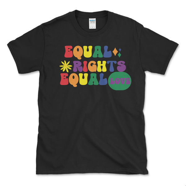 LGBTQIA+ Activist T-shirt Black by Left Arrow Tees
