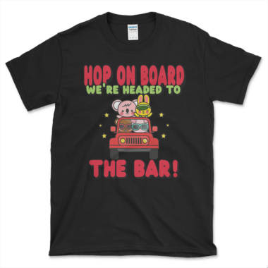Friends Kawaii Drinking Party T-shirt Black by Left Arrow Tees