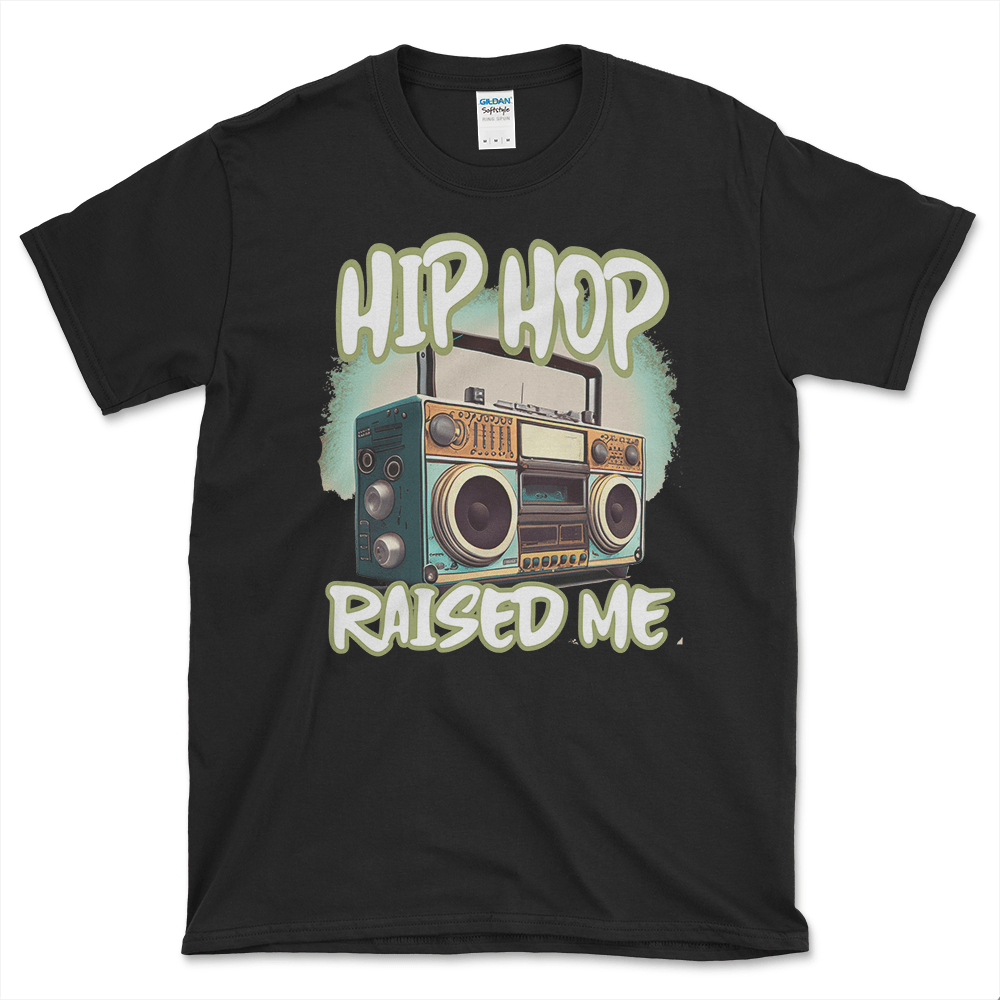 Hip Hop Music T-shirt Black by Left Arrow Tees