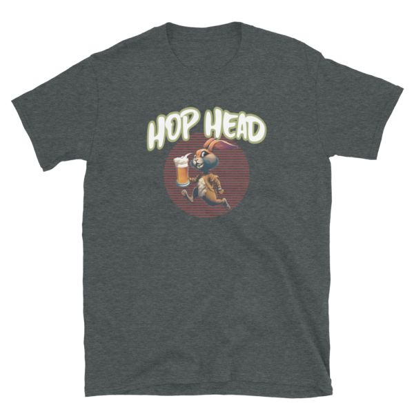 Hop Head Beer T-shirt Dark Heather by Left Arrow Tees