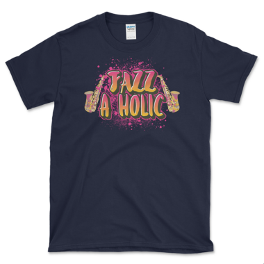 Jazz Music Lovers T-shirt Navy by Left Arrow Tees