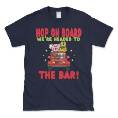 unisex-basic-softstyle-t-shirt-navy-front-6504ca006395c.png Friends Kawaii Drinking Party T-shirt Navy by Left Arrow Tees