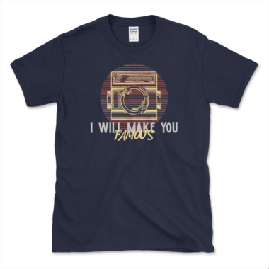 Vintage Camera Photography T-shirt Navy by Left Arrow Tees