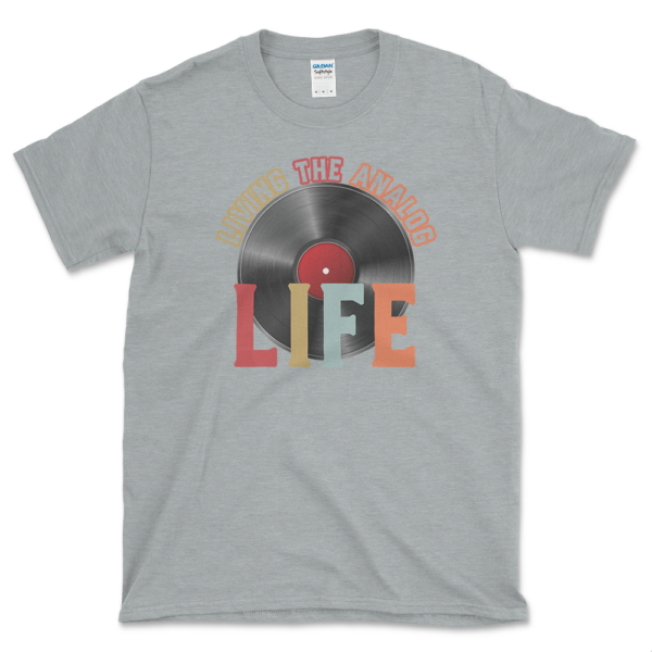 Vinyl Record Music T-shirt Sport Grey by Left Arrow Tees