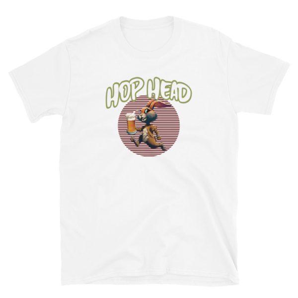 Hop Head Beer T-shirt White by Left Arrow Tees