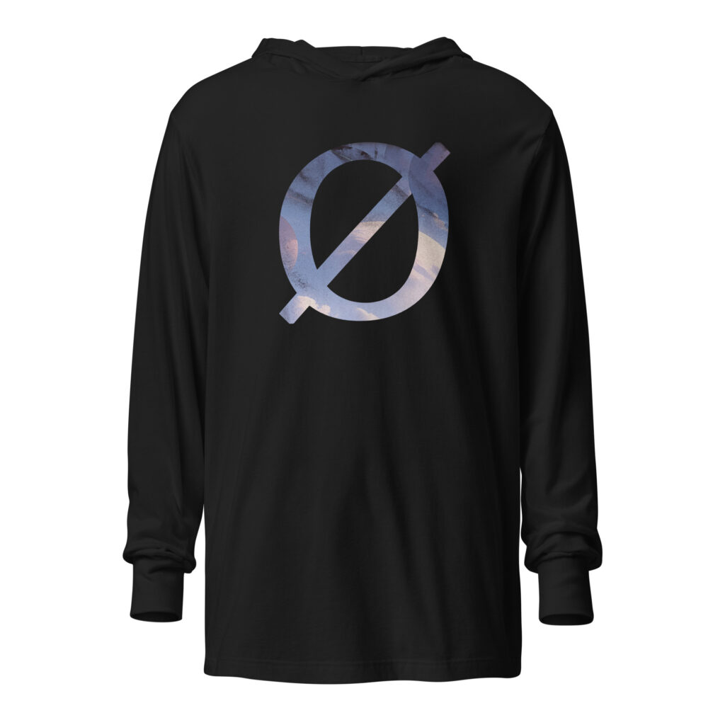 Empty set Atheism Logo Hooded T-shirt Black by Left Arrow Tees