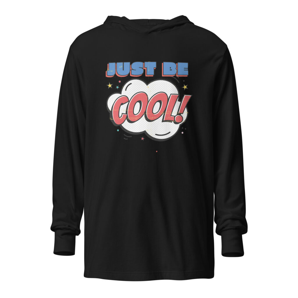 Cool Comic Book Style Hooded T-shirt Black by Left Arrow Tees