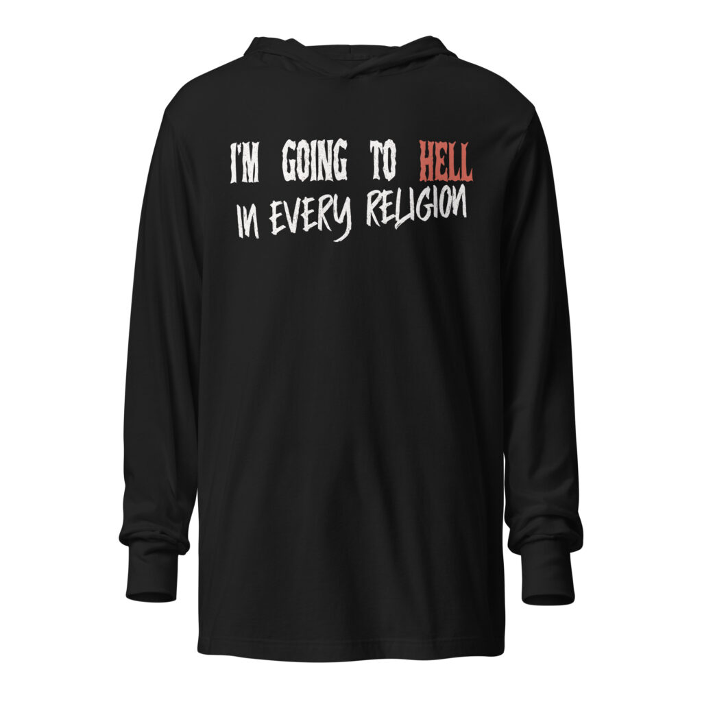 Irreverent Mocking Religion T-shirt Black by Left Arrow Tees