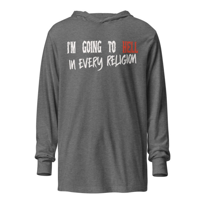Irreverent Mocking Religion T-shirt Grey Triblend by Left Arrow Tees